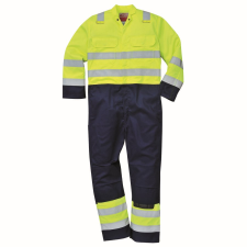 Portwest HiVis Anti-static heggesztő overál (sárga/tengerészkék, 4XL) munkaruha