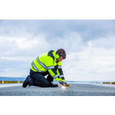 Portwest HiVis kapucnis bomberkabát - C466 S fekete és narancssárga