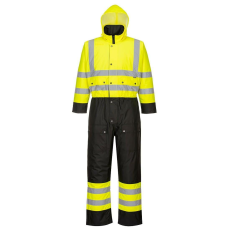 Portwest HiVis kontraszt védőoverall - Párnázott PORTWEST-S485 L fekete és sárga