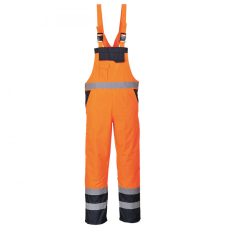 Portwest Jól láthatósági bélelt mellesnadrág (narancs*, 3XL)