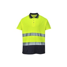 Portwest Kéttónusú Cotton Comfort póló S174 Sárga/Navy 4XL méret láthatósági ruházat