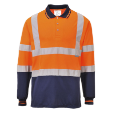 Portwest Kéttónusú hosszú ujjú pólóing Orange/Navy L
