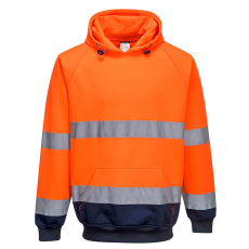 Portwest Kéttónusú kapucnis pulóver Orange/Navy L