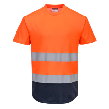 Portwest Kéttónusú Mesh póló Orange/Navy L láthatósági ruházat
