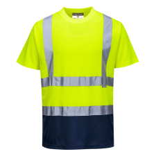 Portwest Kéttónusú póló Yellow/Navy 4XL láthatósági ruházat