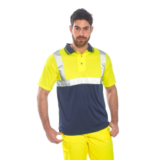 Portwest kéttónusú védőpóló - S479 kék és sárga 5XL