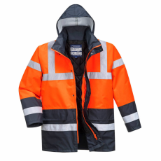 Portwest Kontraszt Traffic kabát (piros/tengerészkék, XL)