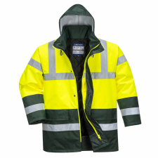 Portwest Kontraszt Traffic kabát (sárga/zöld, L) láthatósági ruházat