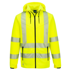 Portwest KX3 Sport Hi-Vis cipzáras kapucnis pulóver sárga S
