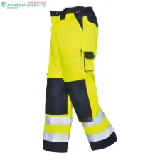 Portwest Lyon Hi-Vis nadrág - Sárga/Navy láthatósági ruházat
