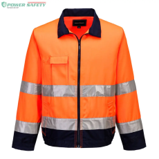 Portwest Madrid Hi-Vis kabát - Narancs/Navy