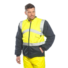 Portwest megfordítható Hi-Vis 2-tónusú kabát-S769 L sárga