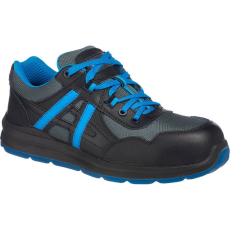 Portwest Mersey Munkavédelmi Cipő - 45, S1P, Fekete/Kék ( )