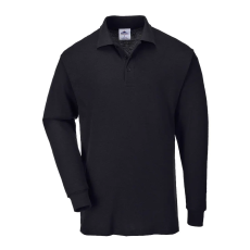 Portwest Nápoly galléros póló, hosszú ujjú (fekete*, 3XL)