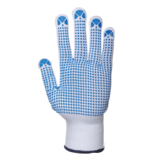 Portwest Nylon kesztyű PVC pontozott (fehér/kék, L)