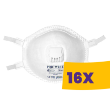 Portwest P301 FFP3 szelepes pormaszk 10db (Karton - 16 csomag) védőmaszk