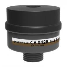 Portwest P956 - A2P3 kombinált szűrő - univerzális csatlakozás /4 db /  - fekete