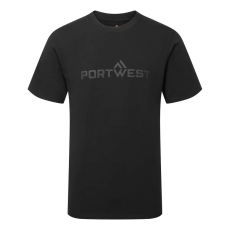 Portwest pamut póló S/S fekete XXL