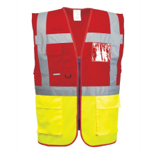 Portwest Paris Executive mellény (sárga/piros, XXL) láthatósági ruházat