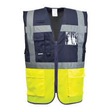 Portwest Paris Executive mellény (sárga/tengerészkék, XL) láthatósági ruházat