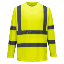 Portwest Portwest S178 Hi-Vis hosszú ujjú póló (sárga) férfi póló