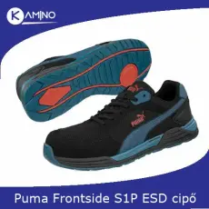 Portwest Puma Frontside BLK/Blue low S1PS ESD FO HRO SR munkavédelmi cipő
