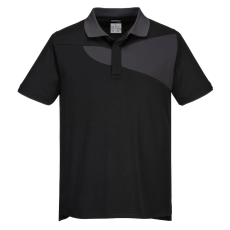Portwest PW210 Pique póló S/S (fekete/szürke, S) (PW210BZRS)