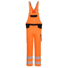 Portwest PW244 Portwest Hi-Vis jólláthatósági munkavédelmi kantáros nadrág Narancs/Fekete és Sárga/Fekete