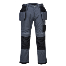 Portwest PW305 Portwest PW3 Lengőzsebes Stretch Munkanadrág (szürke/fekete, 28/XS) munkaruha