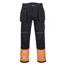 Portwest PW307 PW3 Hi-Vis Class 1 Holster nadrág (narancs/fekete, 34) láthatósági ruházat
