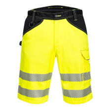Portwest PW348 jól láthatósági munkás rövidnadrág sárga láthatósági ruházat