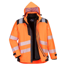 Portwest PW365 PW3 Hi-Vis 3-in-1 kabát narancs-fekete láthatósági ruházat