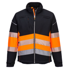 Portwest PW375 Portwest PW3 Class 1 Jól láthatósági Softshell Kabát (narancs/fekete, XL)