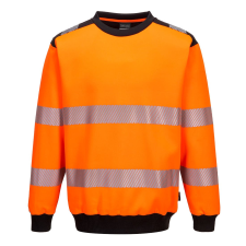 Portwest PW379 PW3 Hi-Vis Crew Neck pulóver (sárga/fekete, 3XL) láthatósági ruházat