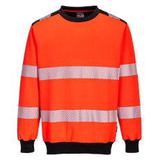 Portwest PW379RBKL Portwest PW3 Hi-Vis Crew Neck pulóver