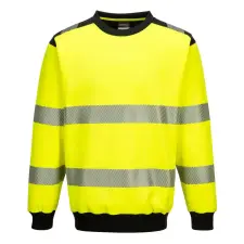 Portwest PW379YBRS Portwest PW3 Hi-Vis Crew Neck pulóver láthatósági ruházat