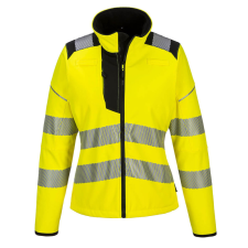Portwest PW381 PW3 Hi-Vis női softshell (sárga/fekete, XS) láthatósági ruházat