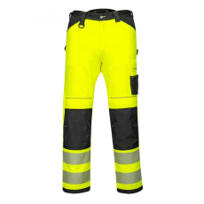 Portwest PW385 Portwest PW3 Női jól láthatósági stretch munkanadrág (fekete/sárga, 30/S)