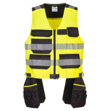 Portwest PW3 CLASS 1 SZERSZÁMOS MELLÉNY (sárga/fekete, M) láthatósági ruházat