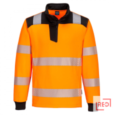 Portwest PW3 Hi-Vis 1/4 Zippzáras hosszú ujjú póló