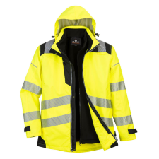 Portwest PW3 Hi-Vis 3-in-1 kabát Yellow/Black XXL láthatósági ruházat