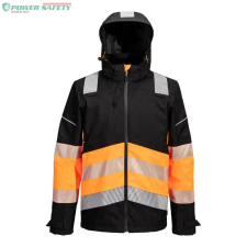 Portwest PW3 Hi-Vis Class 1 Extreme lélegző esőkabát - Narancs/Fekete láthatósági ruházat