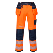 Portwest PW3 Hi-Vis Holster nadrág (narancs/tengerészkék, 28) láthatósági ruházat