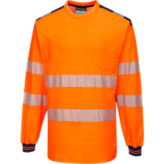 Portwest PW3 Hi-Vis hosszú ujjú póló (sárga/tengerészkék, XL)