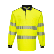 Portwest PW3 Hi-Vis hosszú ujjú pólóing (sárga/fekete, XXL)