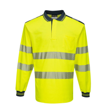 Portwest PW3 Hi-Vis hosszú ujjú pólóing (sárga/tengerészkék, 5XL) láthatósági ruházat