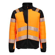 Portwest PW3 Hi-Vis Hybrid Baffle kabát Orange/Black XXL láthatósági ruházat