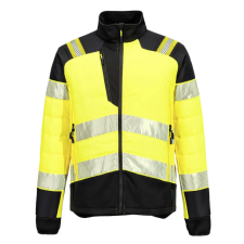 Portwest PW3 Hi-Vis Hybrid Baffle kabát Yellow/Black XXXL láthatósági ruházat