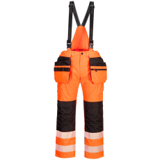 Portwest PW3 Hi-Vis kantáros nadrág Orange/Black L