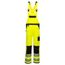 Portwest PW3 Hi-Vis kantáros nadrág Yellow/Black S láthatósági ruházat